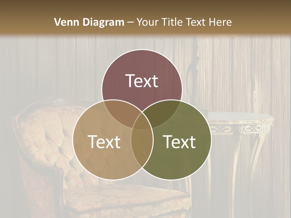 Antique Armchair And Lamp PowerPoint Template