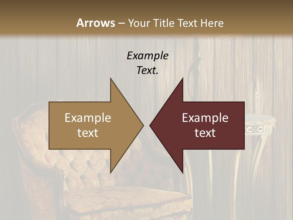 Antique Armchair And Lamp PowerPoint Template