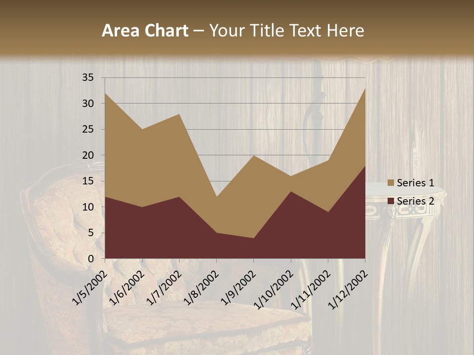 Antique Armchair And Lamp PowerPoint Template