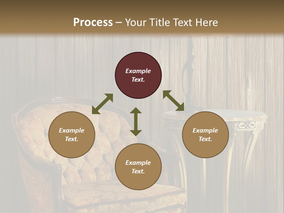 Antique Armchair And Lamp PowerPoint Template