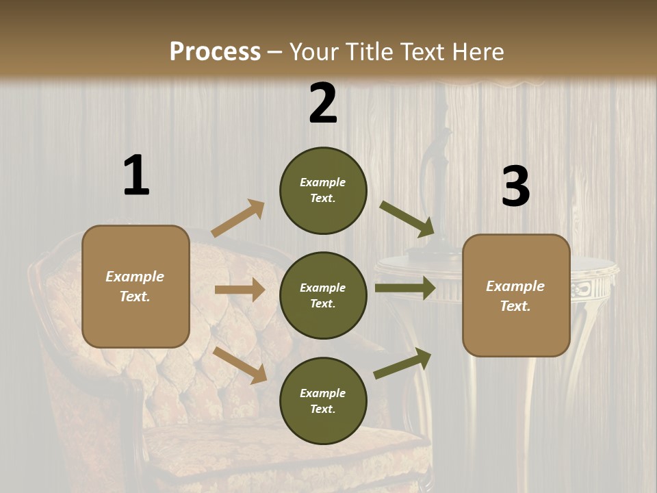 Antique Armchair And Lamp PowerPoint Template