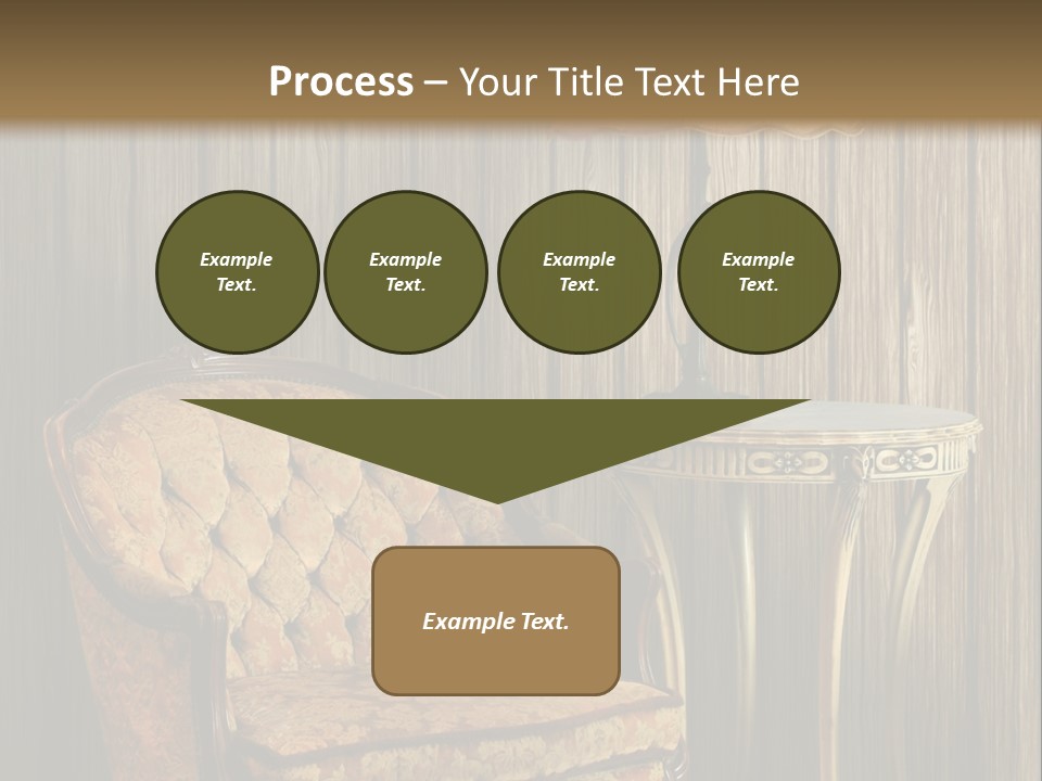 Antique Armchair And Lamp PowerPoint Template