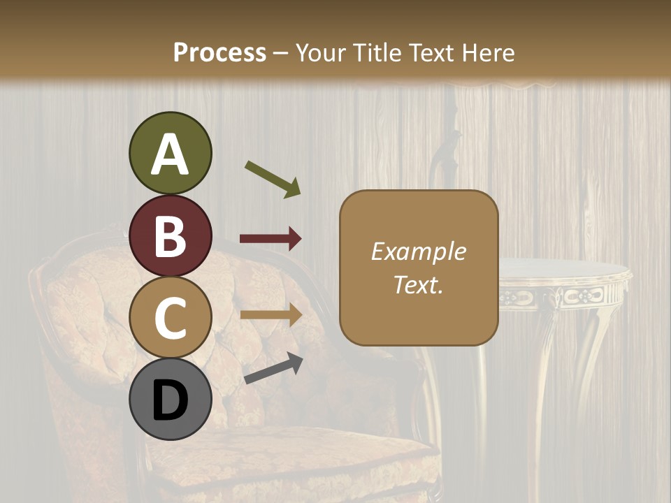 Antique Armchair And Lamp PowerPoint Template