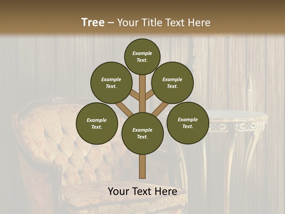 Antique Armchair And Lamp PowerPoint Template