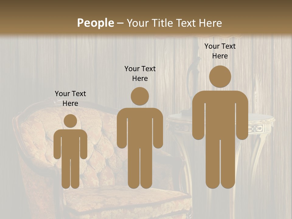 Antique Armchair And Lamp PowerPoint Template