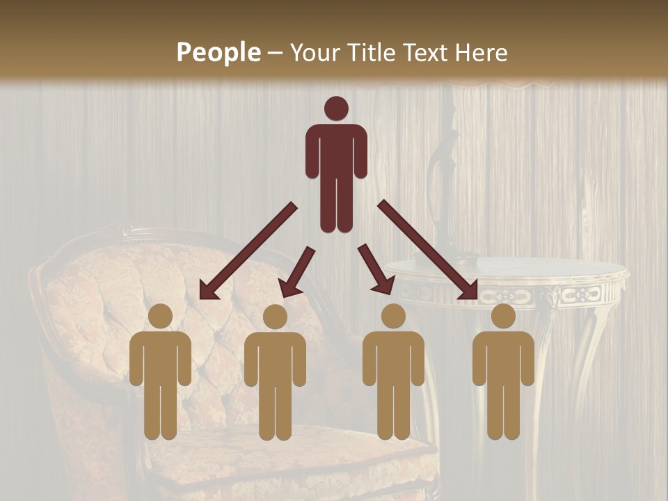 Antique Armchair And Lamp PowerPoint Template