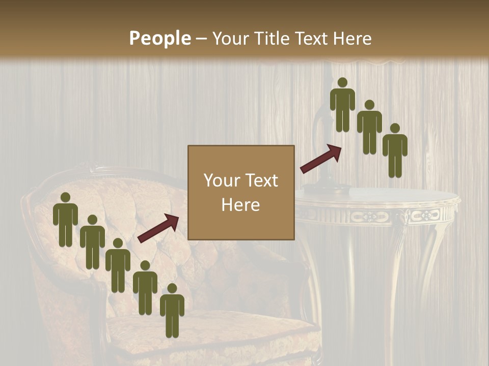 Antique Armchair And Lamp PowerPoint Template