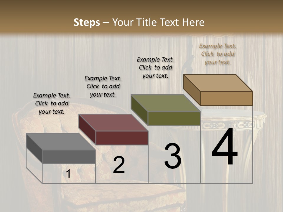 Antique Armchair And Lamp PowerPoint Template