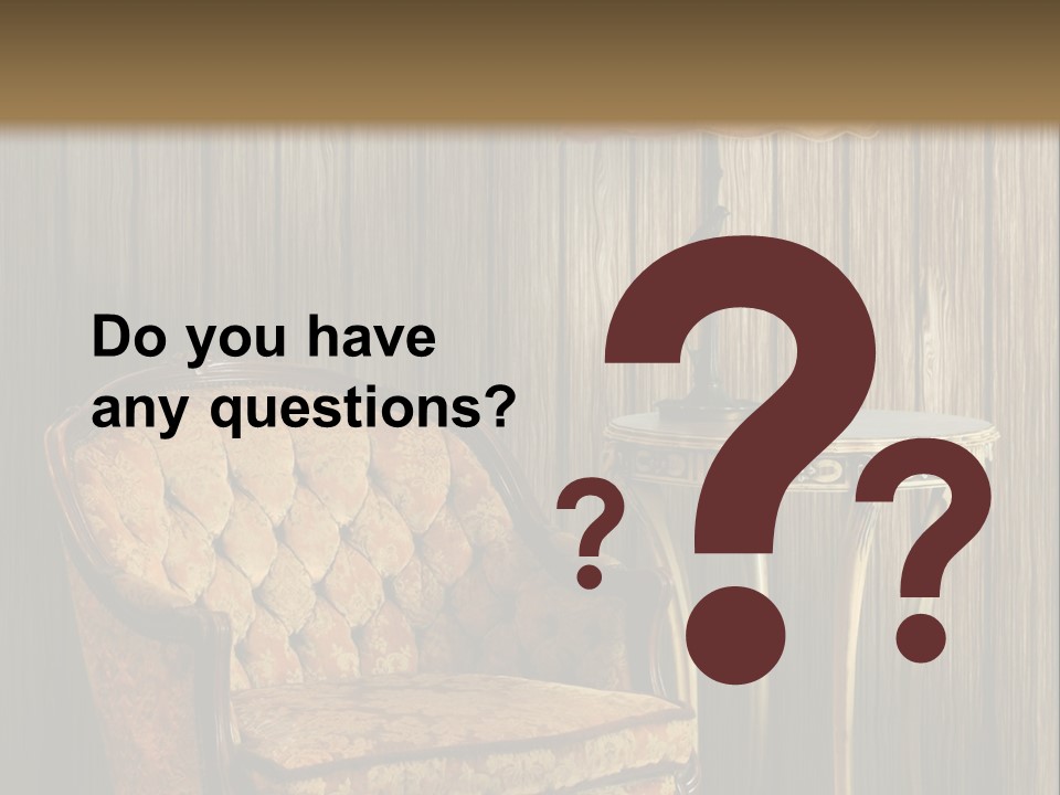 Antique Armchair And Lamp PowerPoint Template