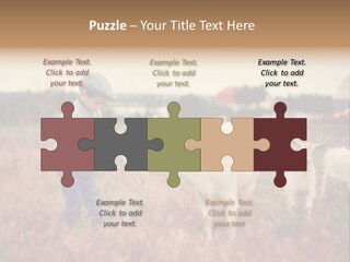 The Boy Feeds The Goat PowerPoint Template