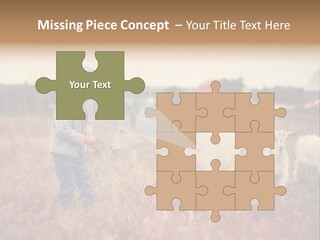 The Boy Feeds The Goat PowerPoint Template