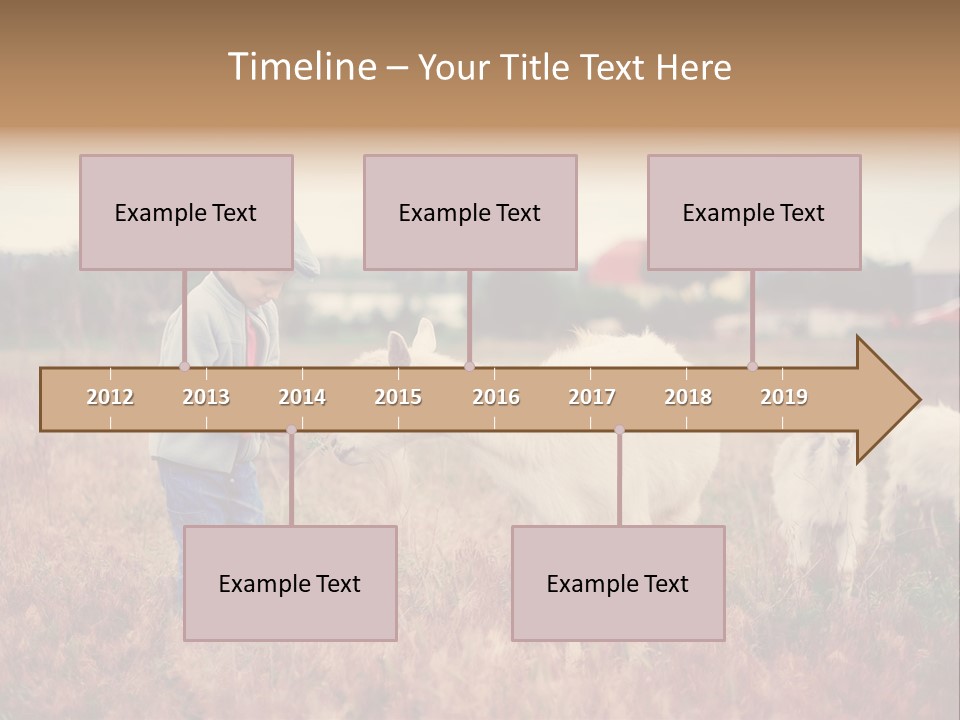 The Boy Feeds The Goat PowerPoint Template