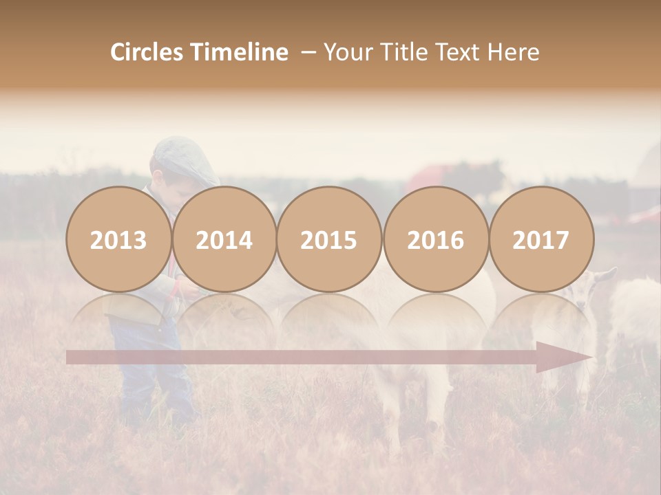 The Boy Feeds The Goat PowerPoint Template