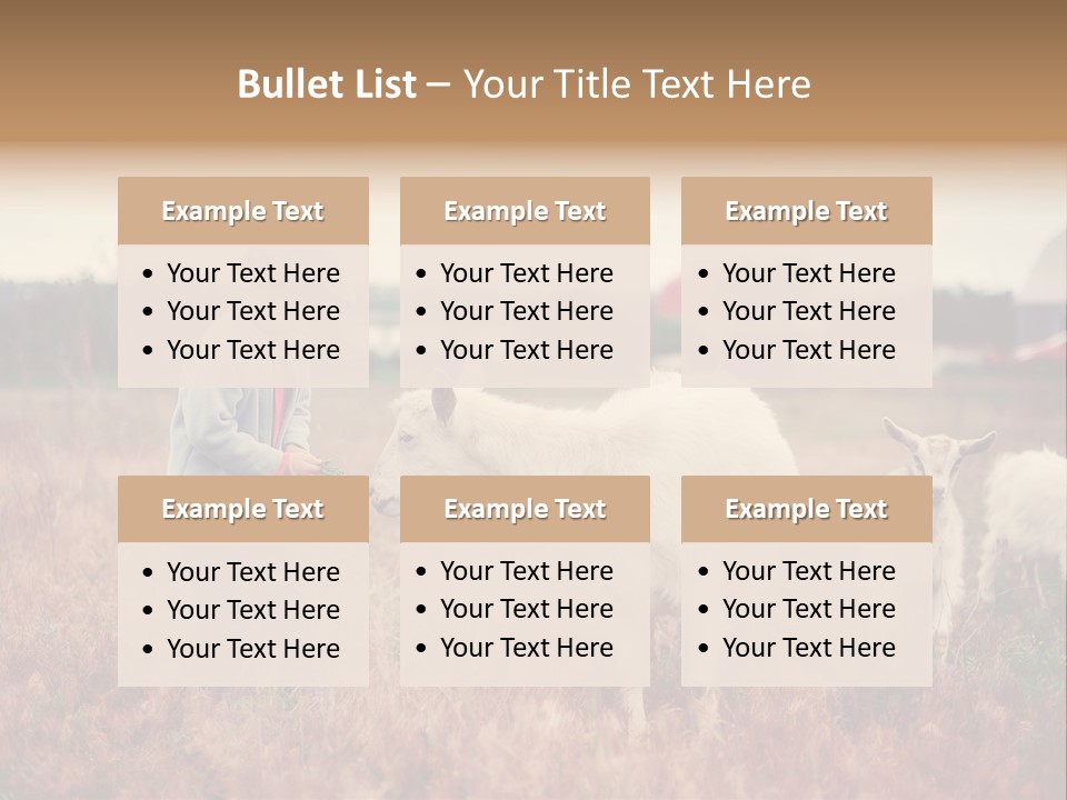 The Boy Feeds The Goat PowerPoint Template