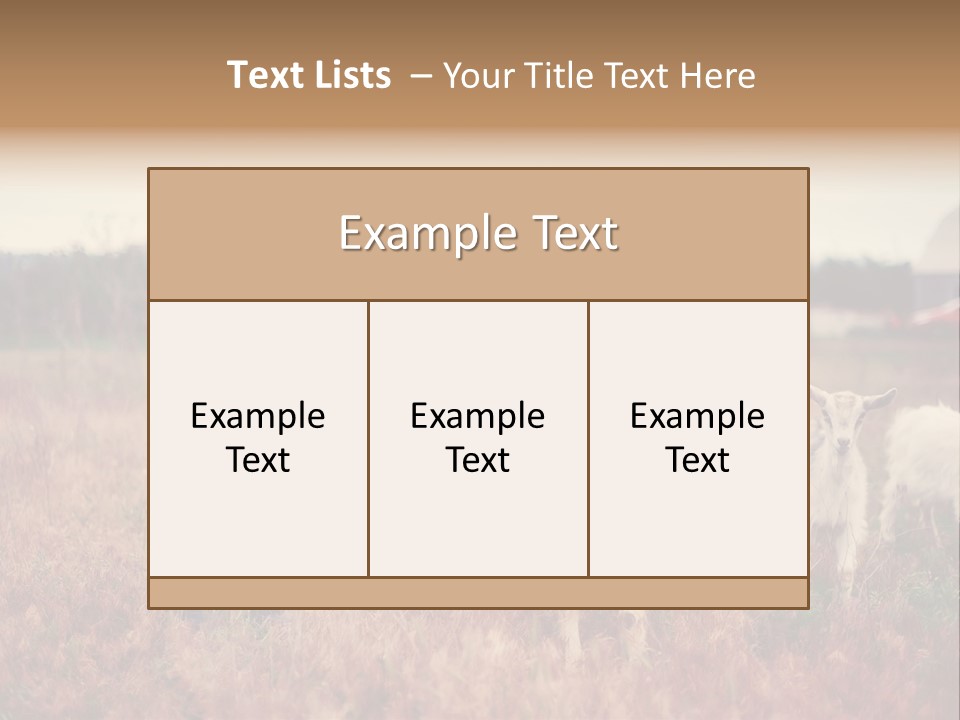 The Boy Feeds The Goat PowerPoint Template