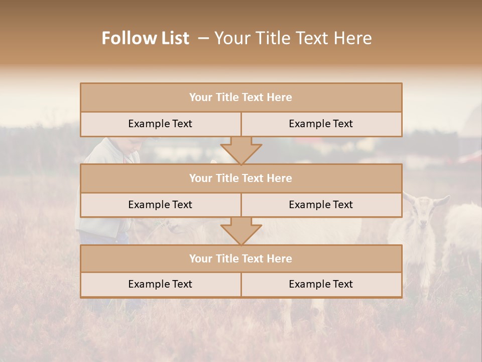 The Boy Feeds The Goat PowerPoint Template