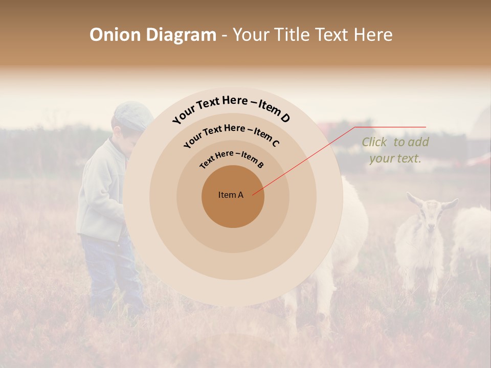 The Boy Feeds The Goat PowerPoint Template