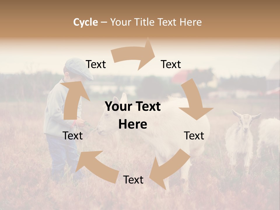 The Boy Feeds The Goat PowerPoint Template