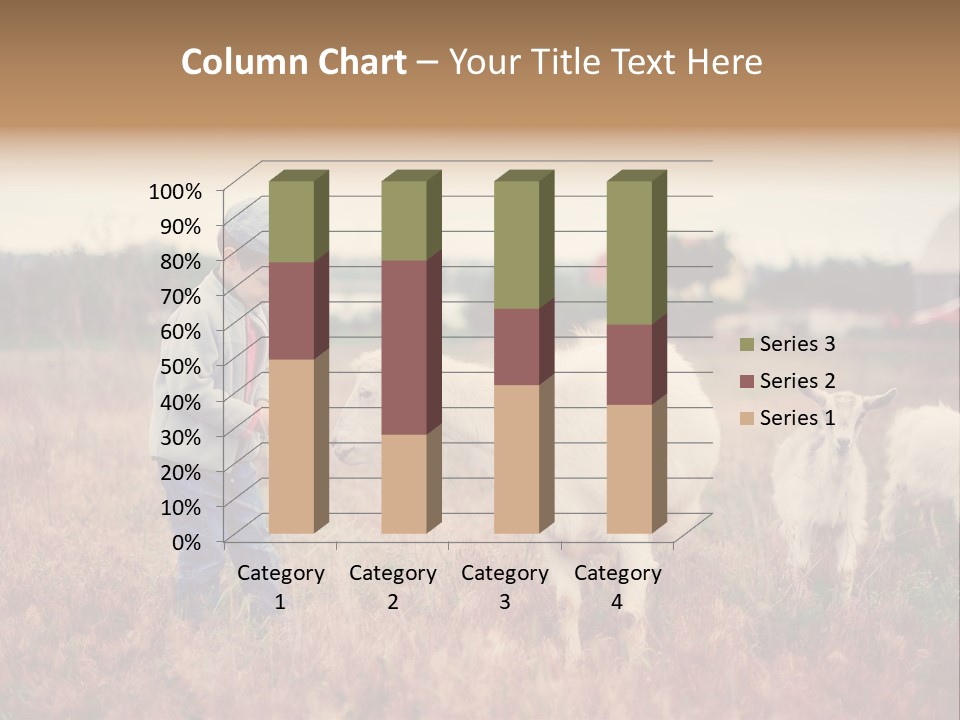 The Boy Feeds The Goat PowerPoint Template