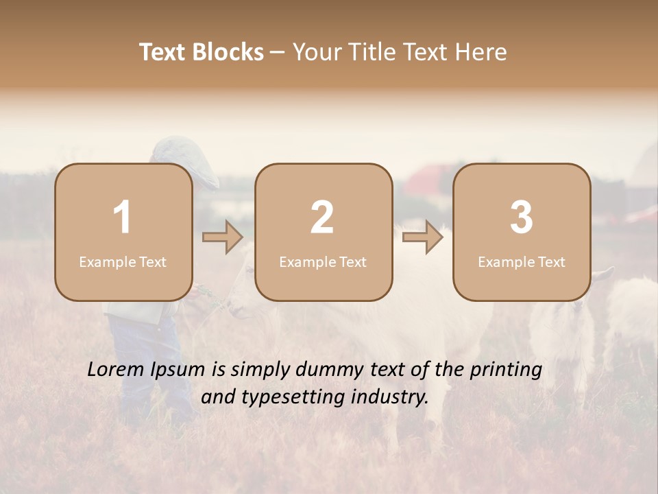 The Boy Feeds The Goat PowerPoint Template