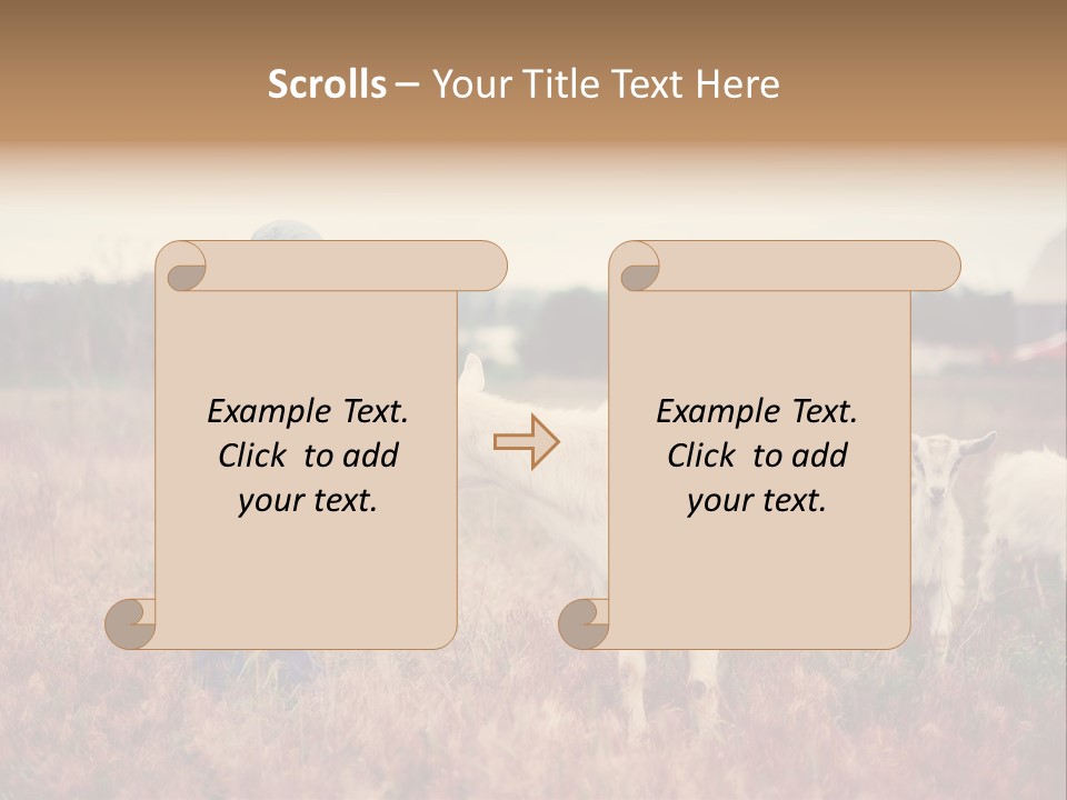The Boy Feeds The Goat PowerPoint Template