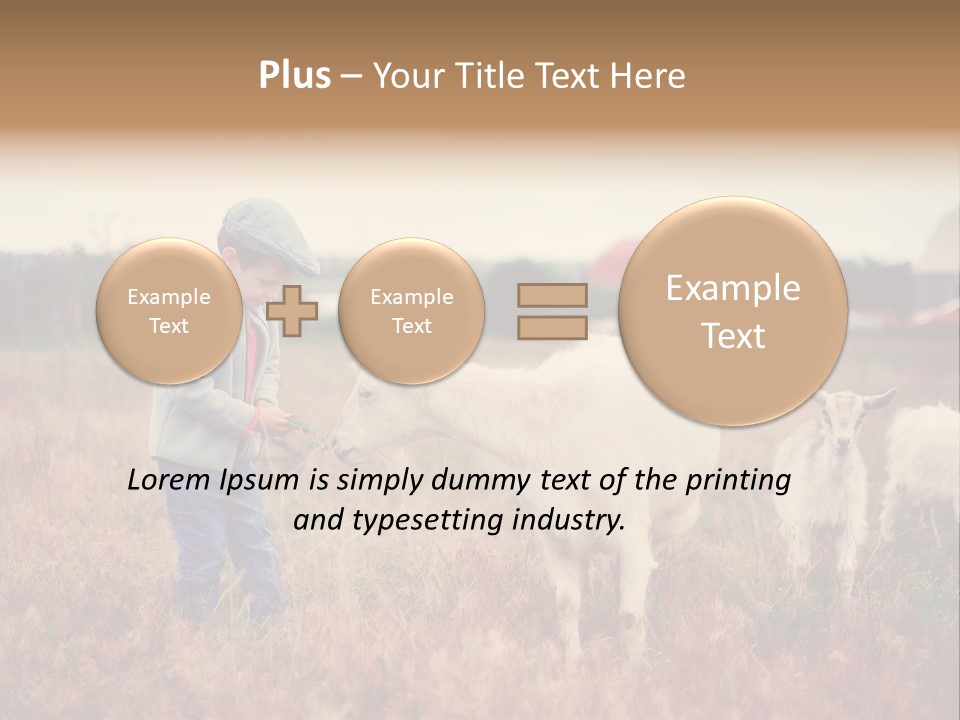 The Boy Feeds The Goat PowerPoint Template