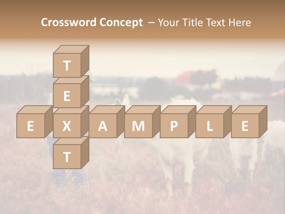 The Boy Feeds The Goat PowerPoint Template