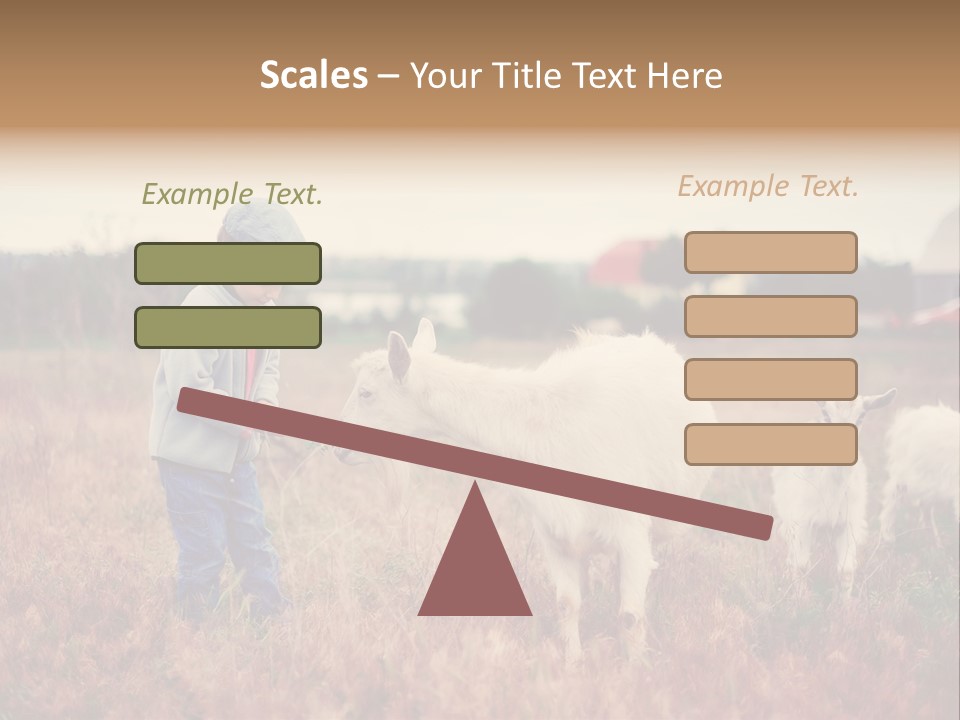 The Boy Feeds The Goat PowerPoint Template