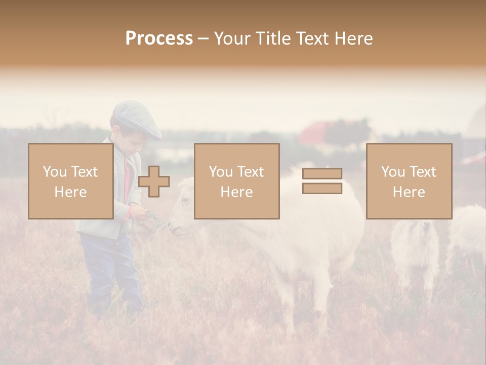 The Boy Feeds The Goat PowerPoint Template