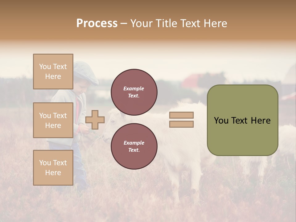 The Boy Feeds The Goat PowerPoint Template