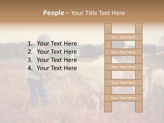 The Boy Feeds The Goat PowerPoint Template