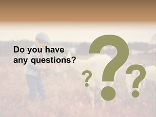 The Boy Feeds The Goat PowerPoint Template