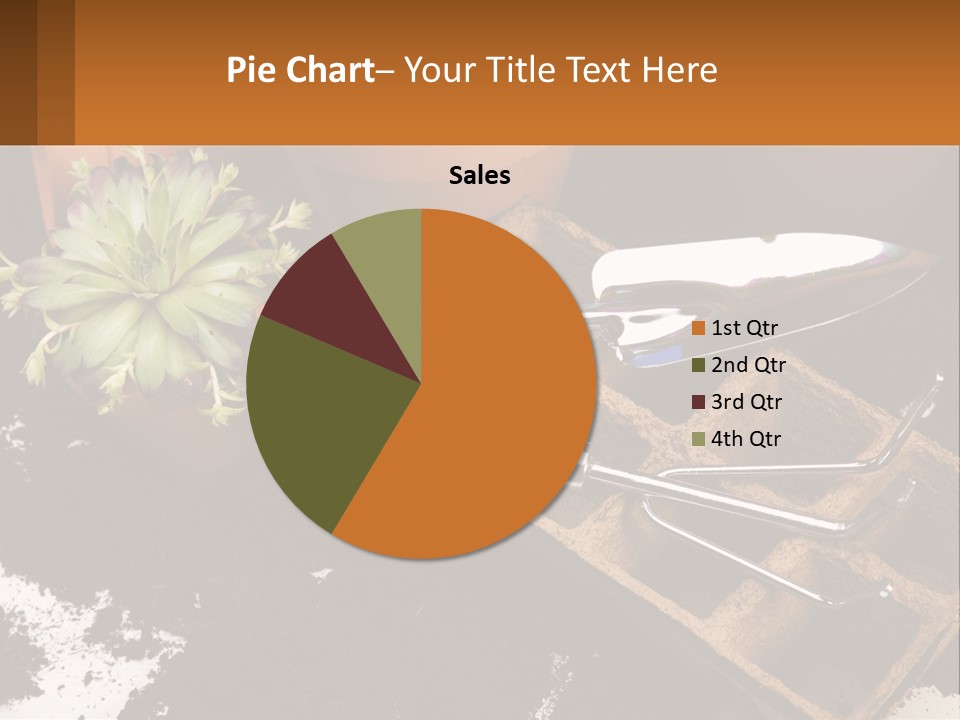 Hand Tools For Flowerpots PowerPoint Template