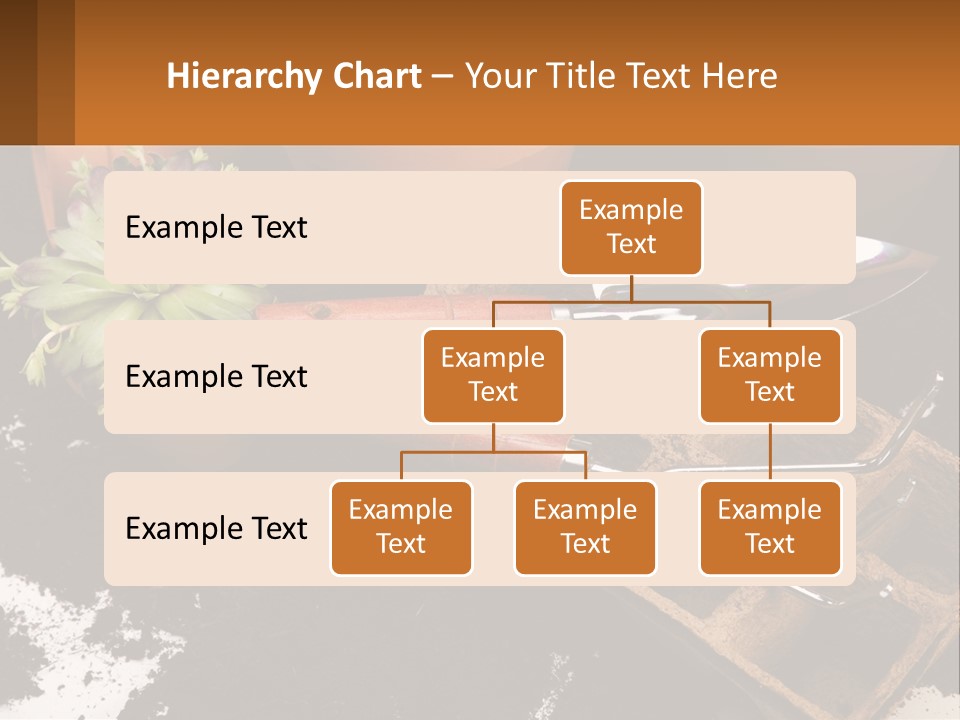 Hand Tools For Flowerpots PowerPoint Template