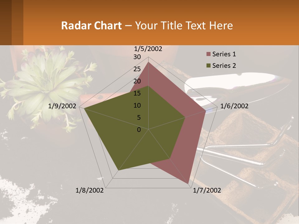 Hand Tools For Flowerpots PowerPoint Template