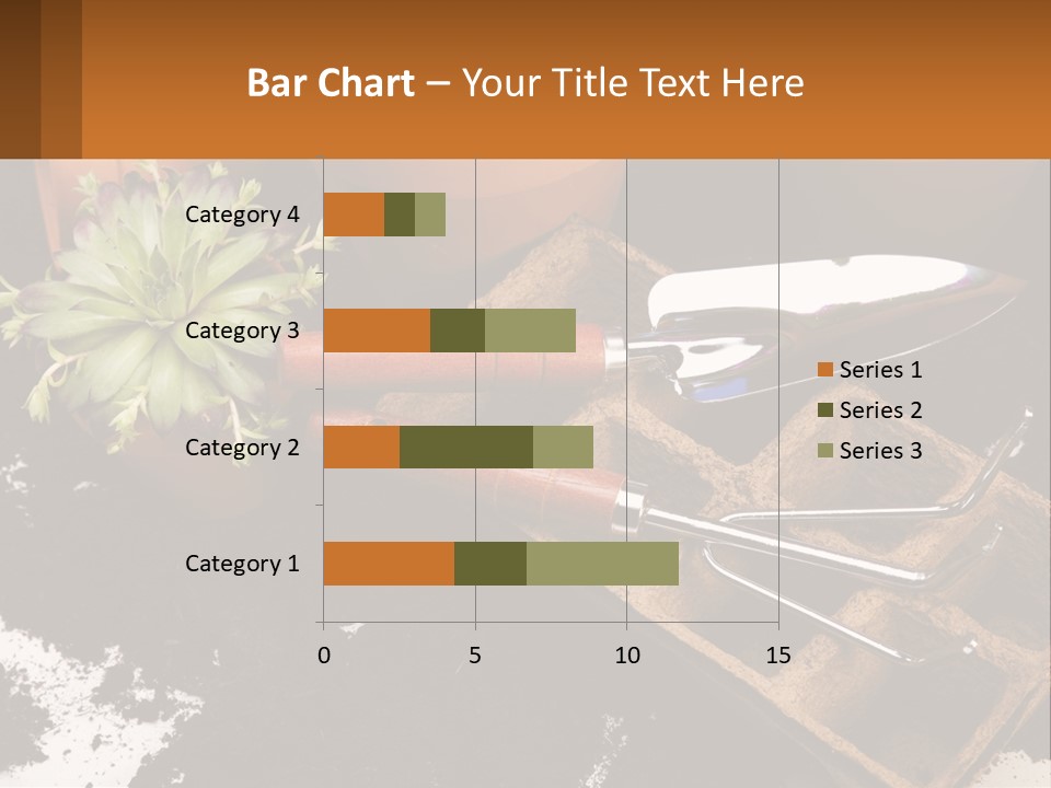 Hand Tools For Flowerpots PowerPoint Template