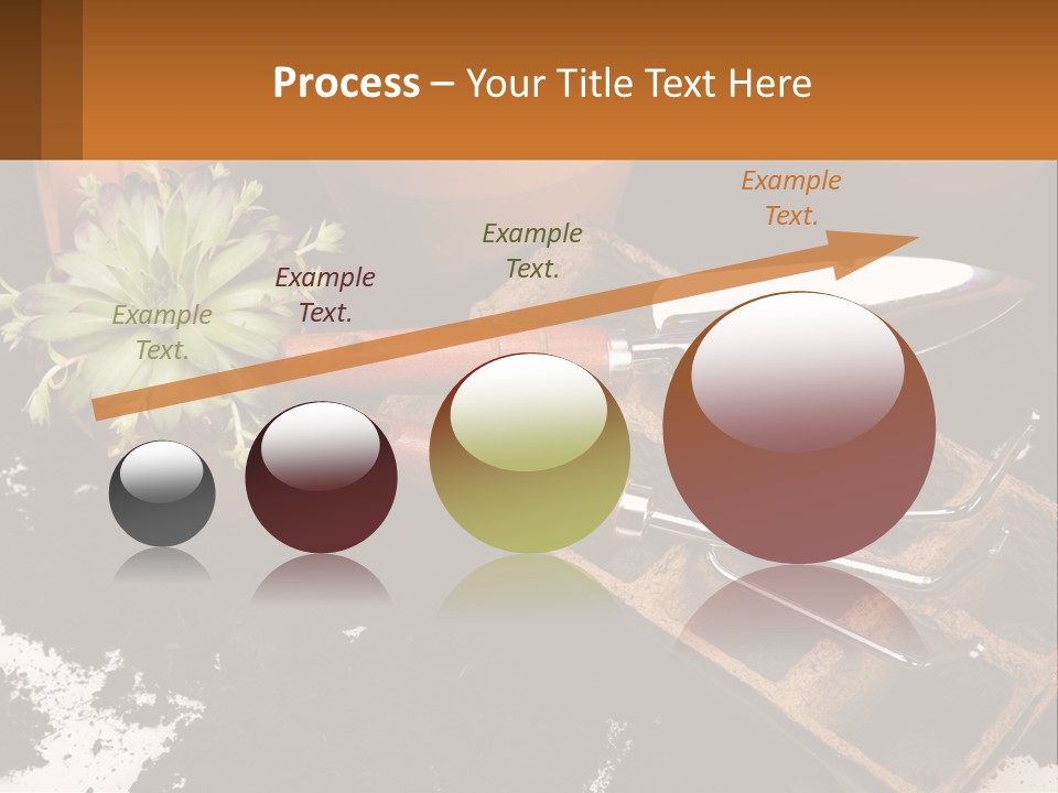 Hand Tools For Flowerpots PowerPoint Template