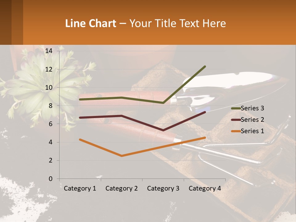 Hand Tools For Flowerpots PowerPoint Template