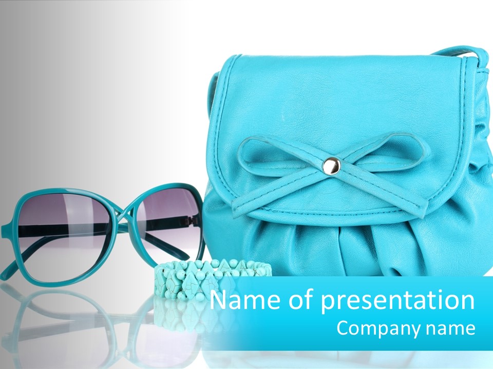 Women's Handbag And Sunglasses PowerPoint Template