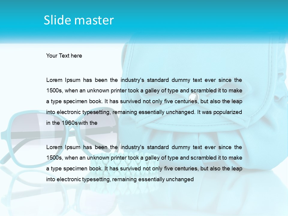 Women's Handbag And Sunglasses PowerPoint Template