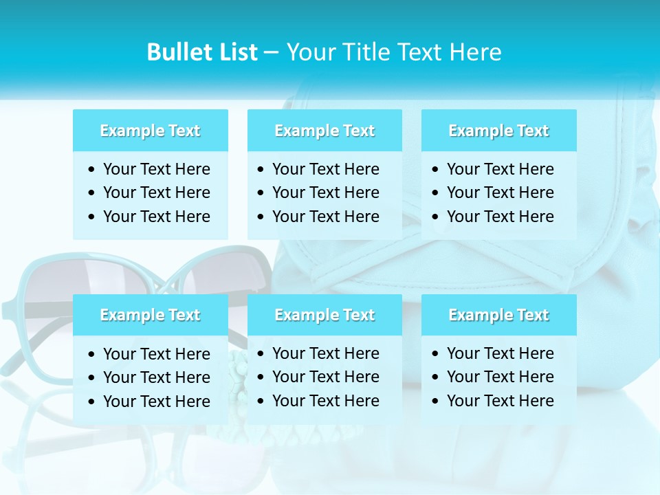 Women's Handbag And Sunglasses PowerPoint Template