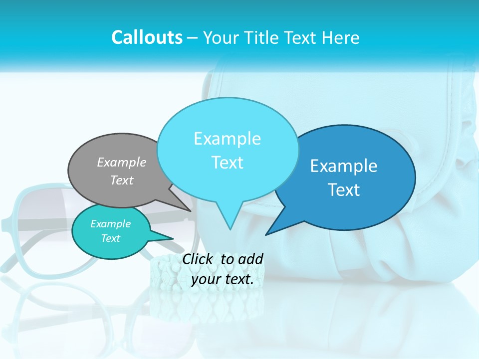 Women's Handbag And Sunglasses PowerPoint Template