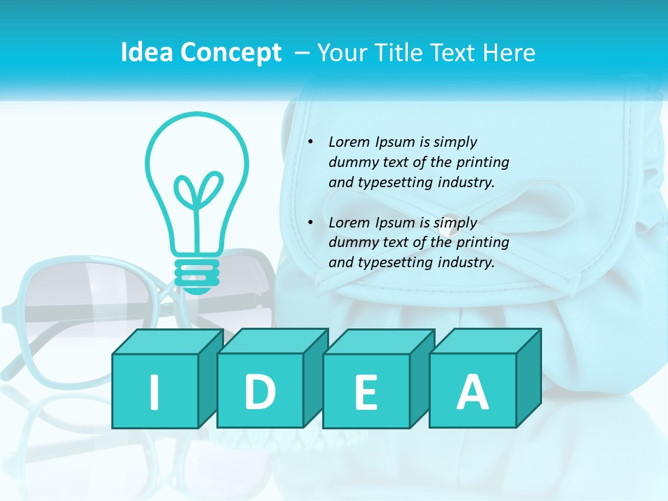 Women's Handbag And Sunglasses PowerPoint Template