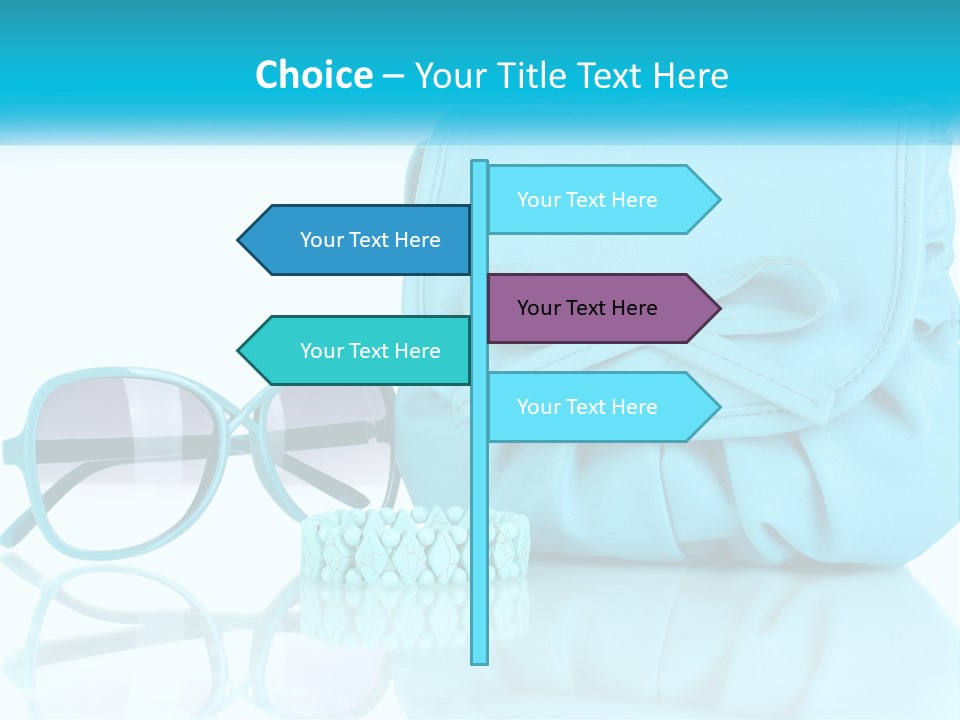 Women's Handbag And Sunglasses PowerPoint Template