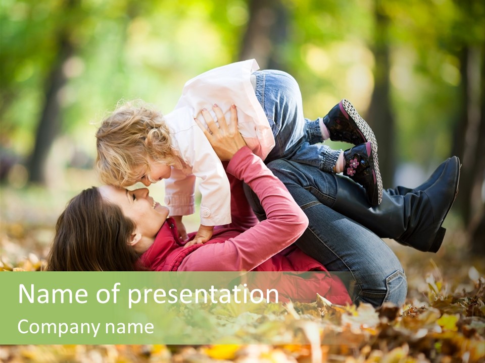 Woman With Child PowerPoint Template