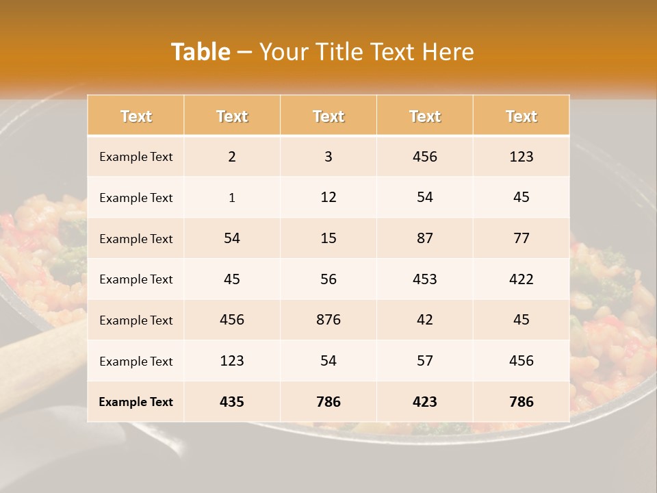 Rice With Vegetables PowerPoint Template