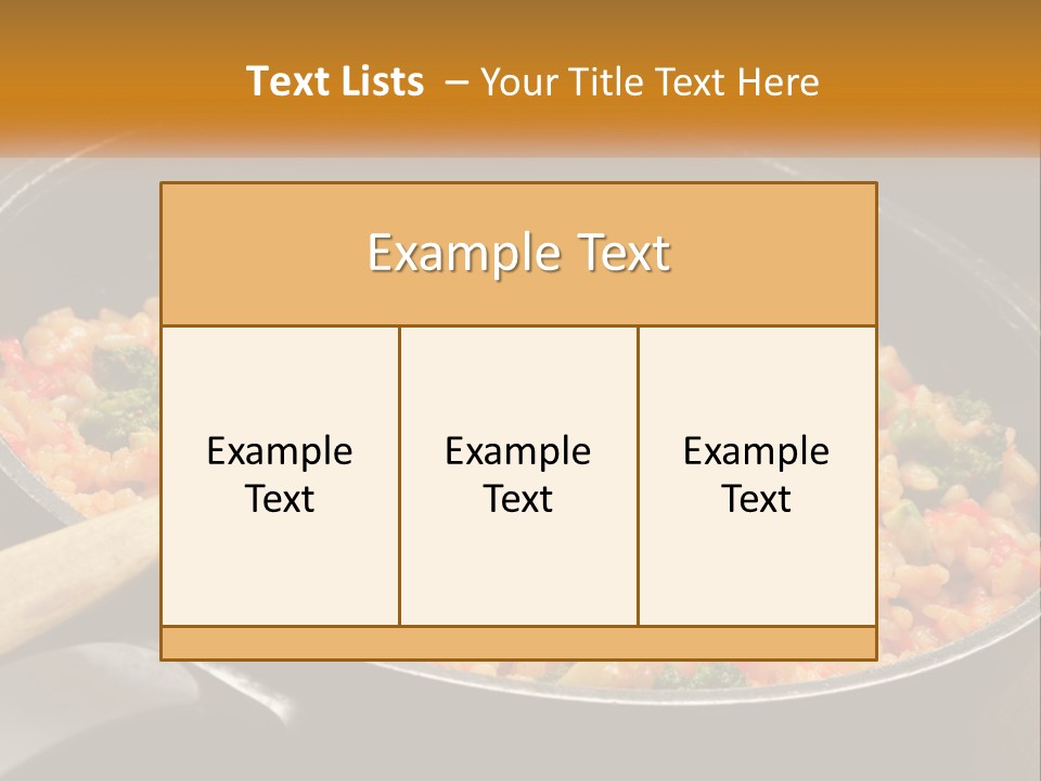 Rice With Vegetables PowerPoint Template