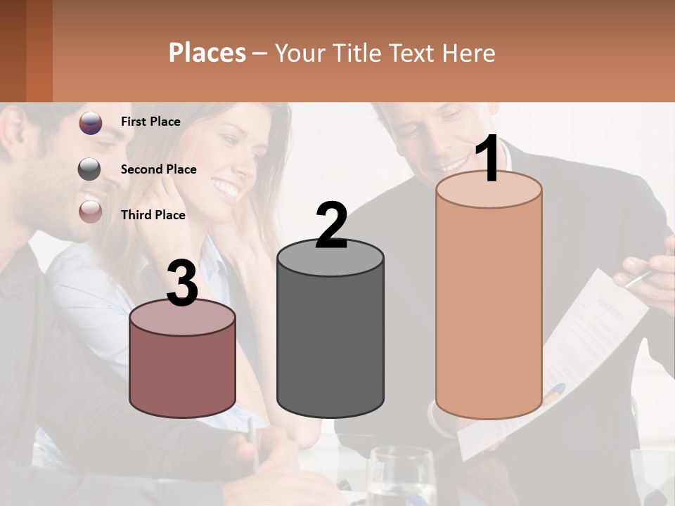 Discussing Statistics At Work PowerPoint Template