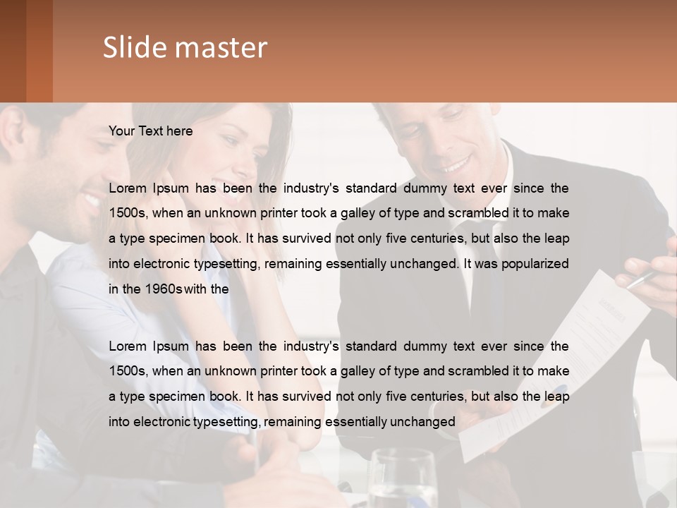 Discussing Statistics At Work PowerPoint Template