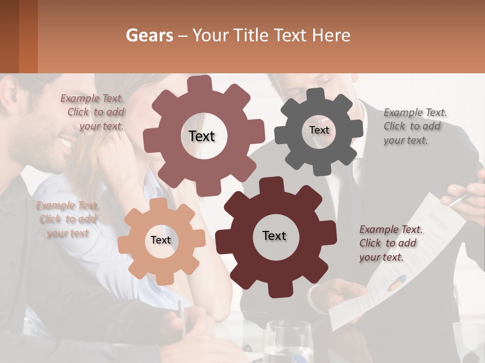 Discussing Statistics At Work PowerPoint Template